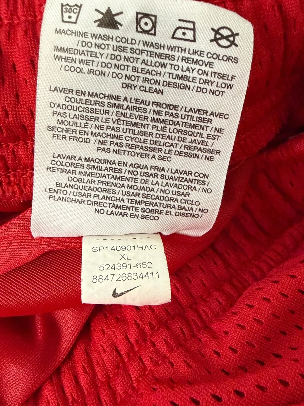 Nike Red Mesh Basketball Shorts XL Athletic Gym Training Drawstring Activewear